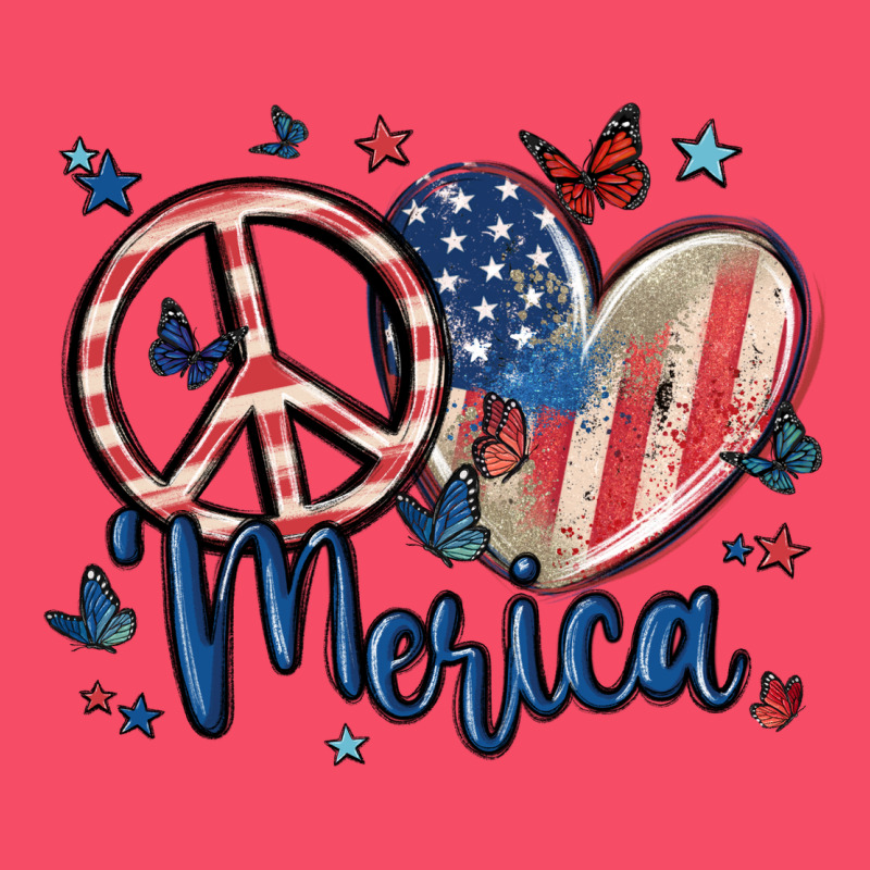 Peace Love 'merica Premium Sweatshirt by MaliasSmallBusiness | Teevron