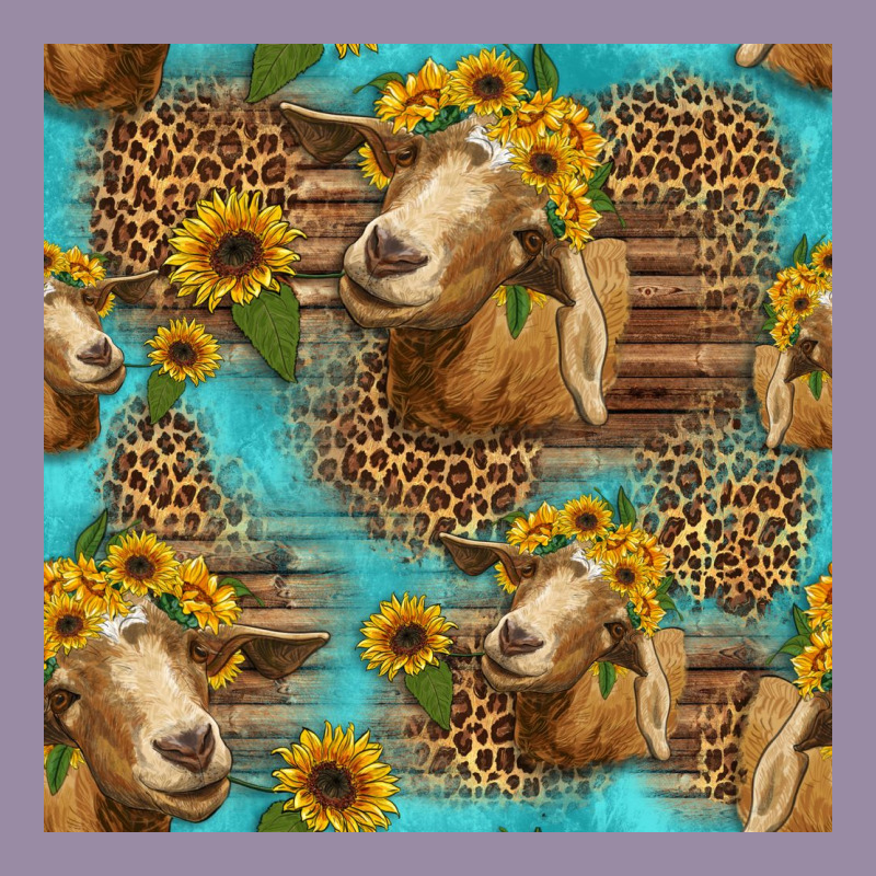Goat Sunflowers Seamless Pattern Classic Tee by HRA Design Shop | Teevron