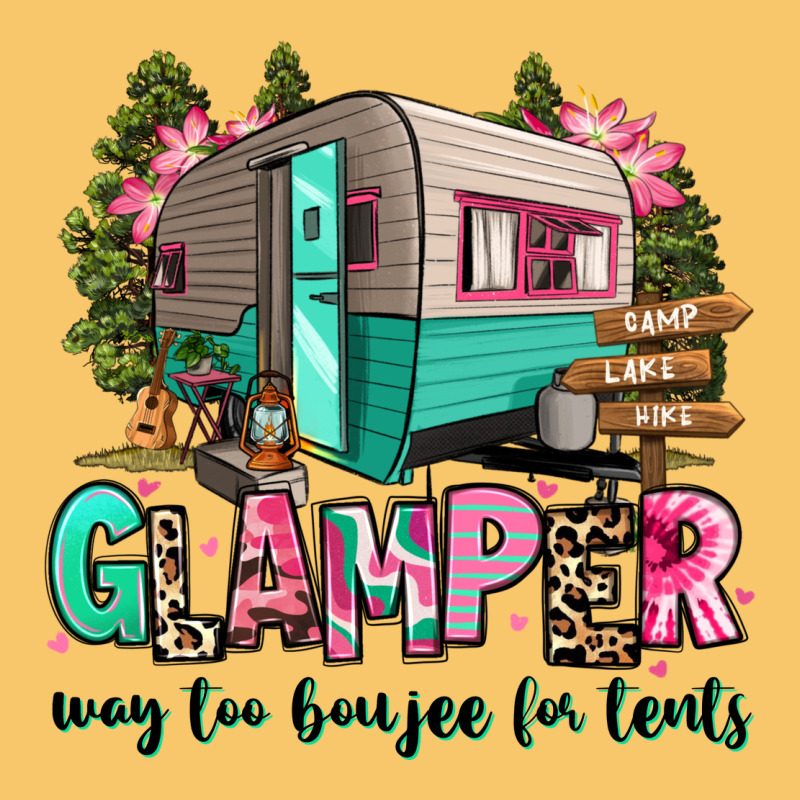 Glamper Way Too Boujee For Tents 2 Vintage Hoodie by RanaPortraitStore | Teevron