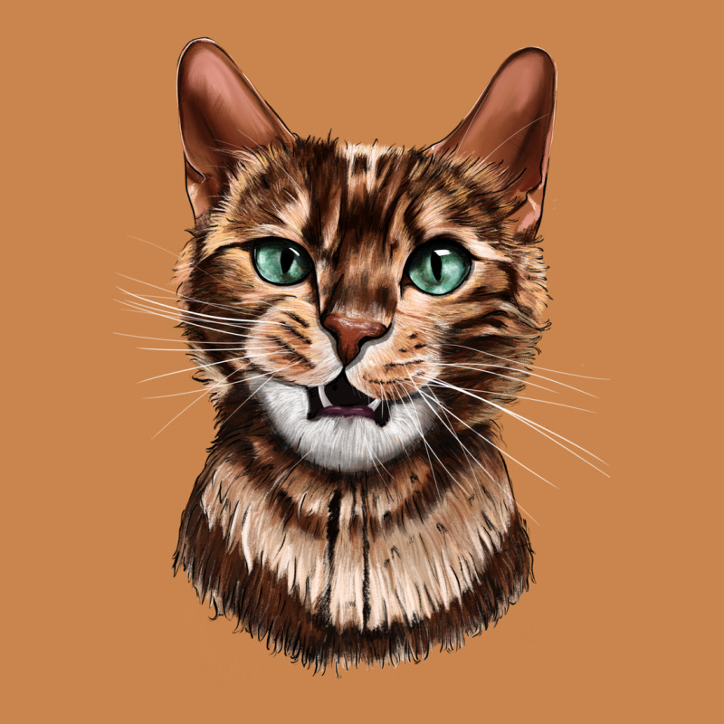 Bengal Cat Face Heavyweight Hoodie by LillyAllenDesigns | Teevron