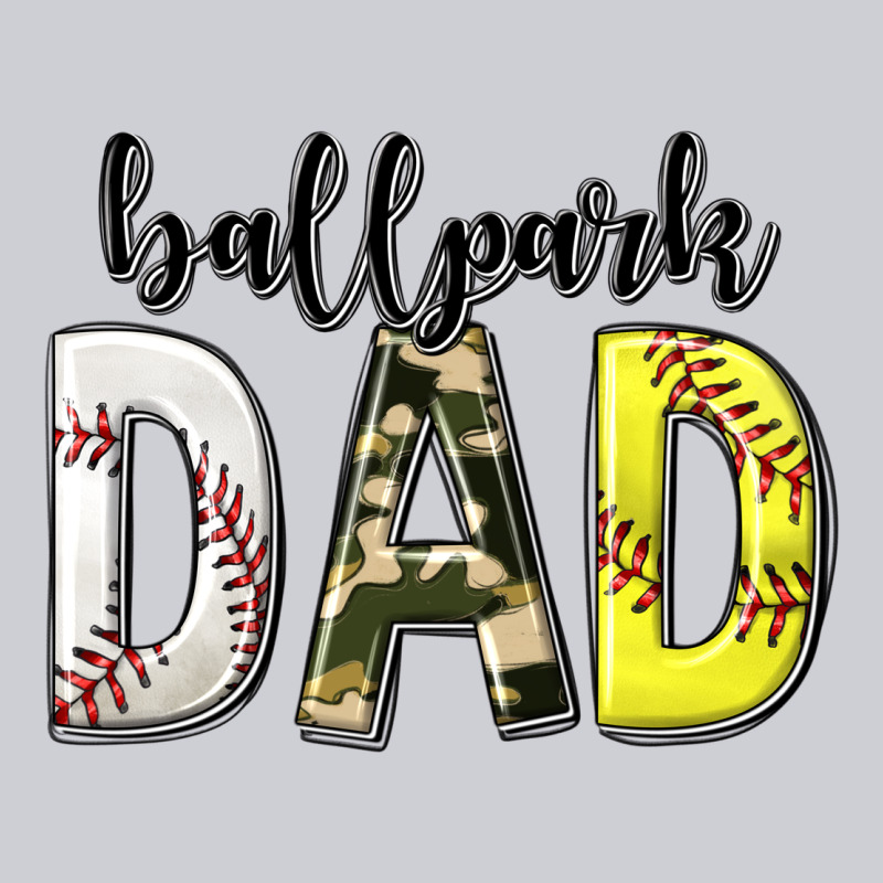 Ballpark Dad With Softball And Baseball Heavyweight Sweatshirt by texasbilliewilder | Teevron