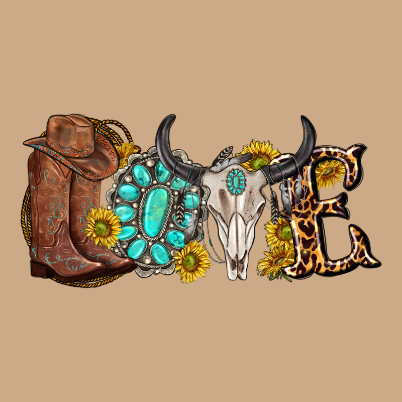 Western Love Bull Skull With Gemstone And Sunflowe Vintage Hoodie by texasbilliewilder | Teevron