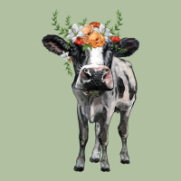 Holstein Cow Floral Wreath Urban Hoodie | Teevron