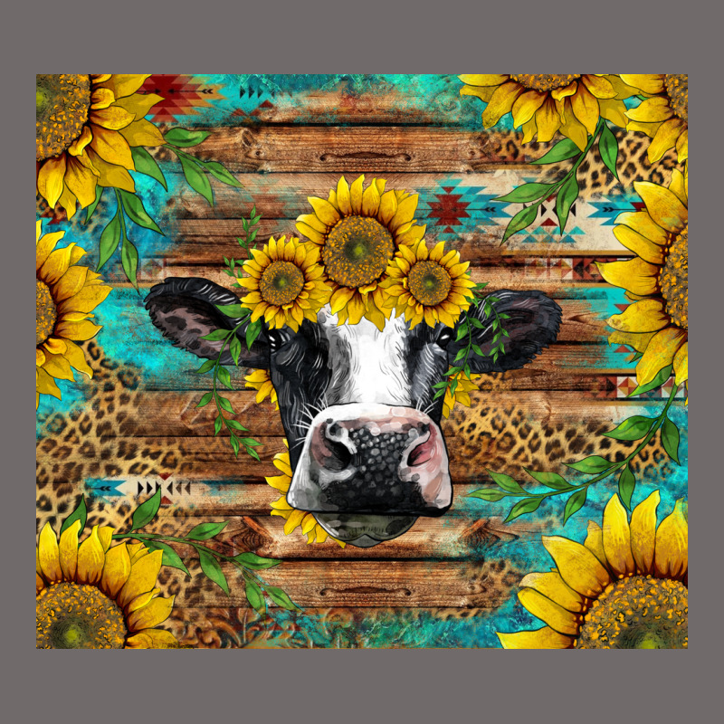 Holstein Cow With Sunflowers Urban Hoodie by BarkalooDesign | Teevron