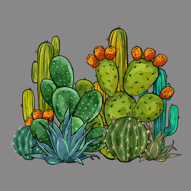 Watercolor Cactus Vintage Tee by BarkalooDesign | Teevron