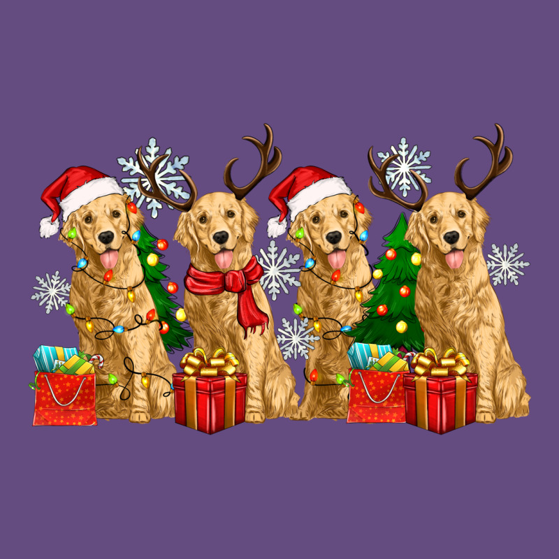 Golden Dogs With Christmas Vintage Hoodie by Zillion Design Studio | Teevron