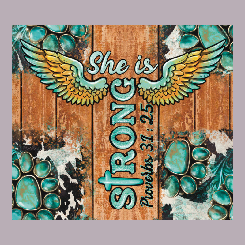 She Is Strong Tumbler Vintage Tee by BarkalooDesign | Teevron