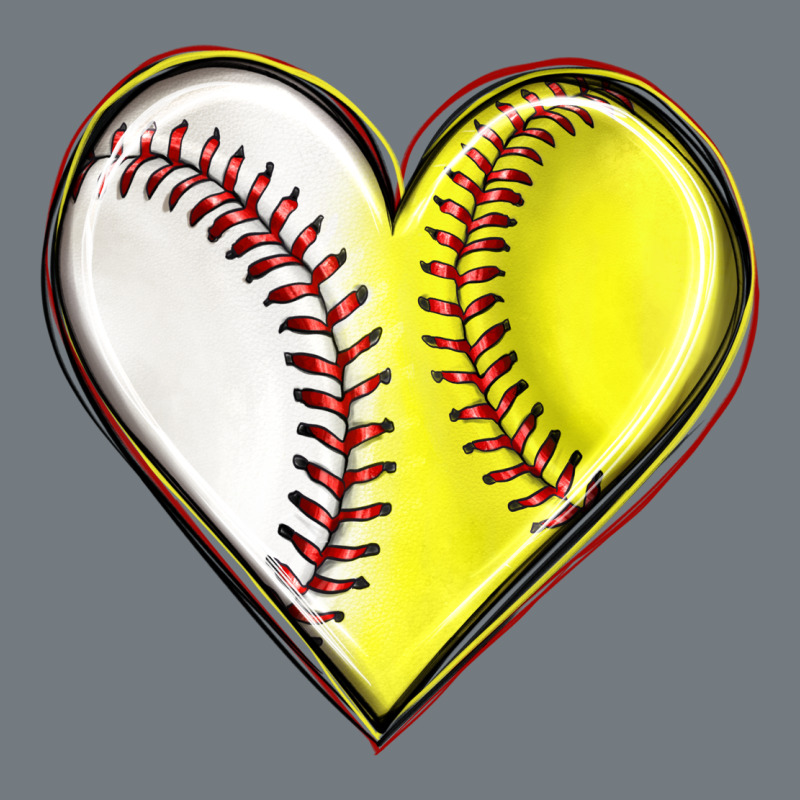 Baseball And Softball Heart Heavyweight Sweatshirt by texasbilliewilder | Teevron