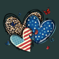 American Flag Leopard Hearts Premium Sweatshirt | Teevron