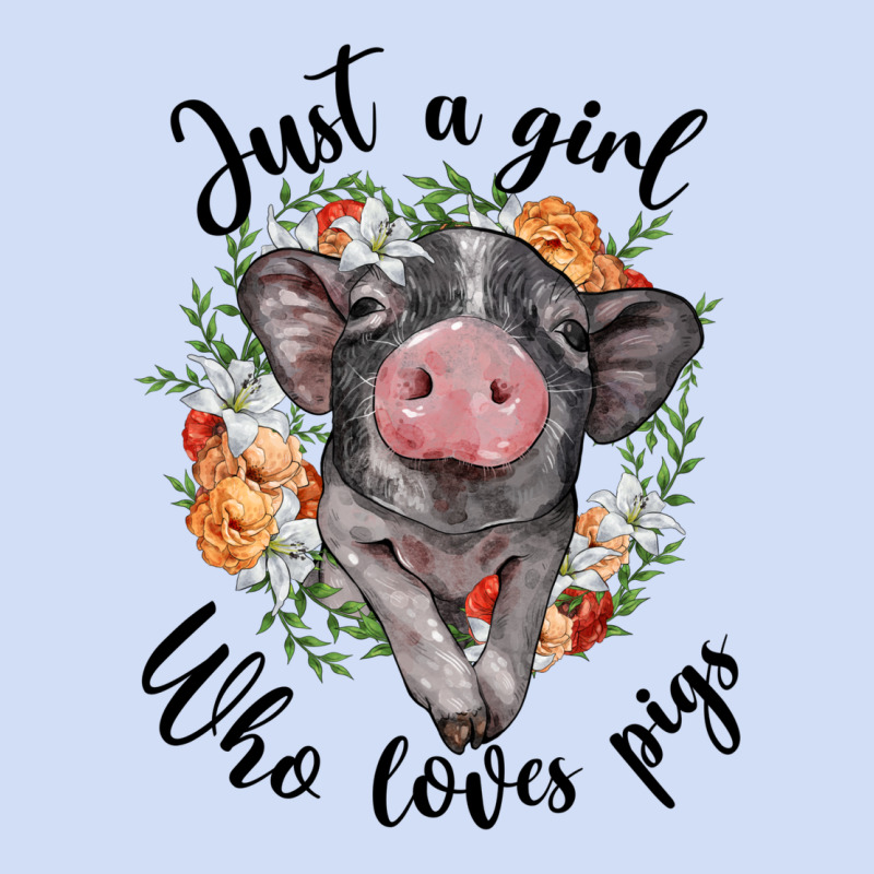 Just A Girl Who Loves Pigs Floral Wreath Urban Hoodie by BarkalooDesign | Teevron