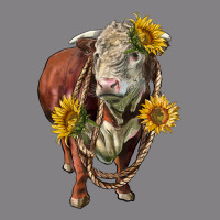 Hereford Bull Rope And Sunflowers Heavyweight Hoodie | Teevron