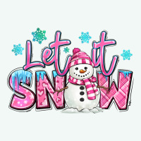 Let It Snow Pink Christmas Snowman Premium Hoodie | Teevron