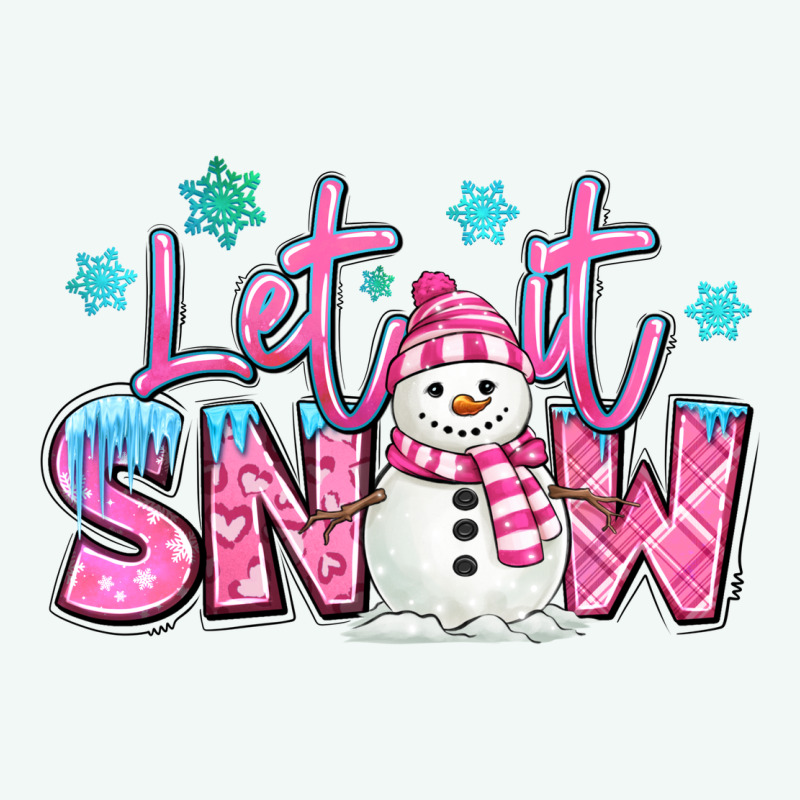 Let It Snow Pink Christmas Snowman Premium Hoodie by MaliasSmallBusiness | Teevron