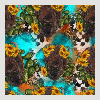 Western Bison And Sunflowers Seamless Pattern Classic Tee | Teevron