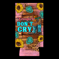 Cowgirls Don't Crty Boots Hat Sunflowers 12 Oz Can Cooler  (slim) Zipper Hoodie | Teevron