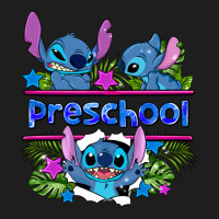 Preview Flower Stitch Blue Preschool Classic Tee | Teevron