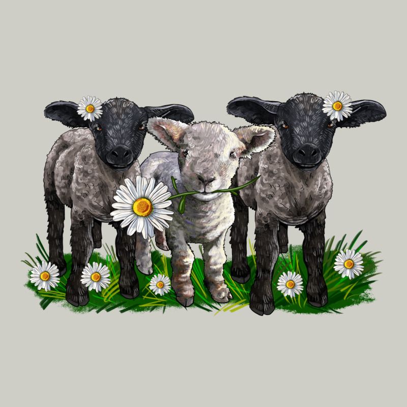 Baby Sheeps With Daisies Heavyweight Hoodie by LillyAllenDesigns | Teevron