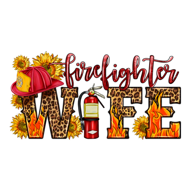 Firefighter Wife With Hat Sunflowers Long Sleeve Tee by HRA Design Shop | Teevron