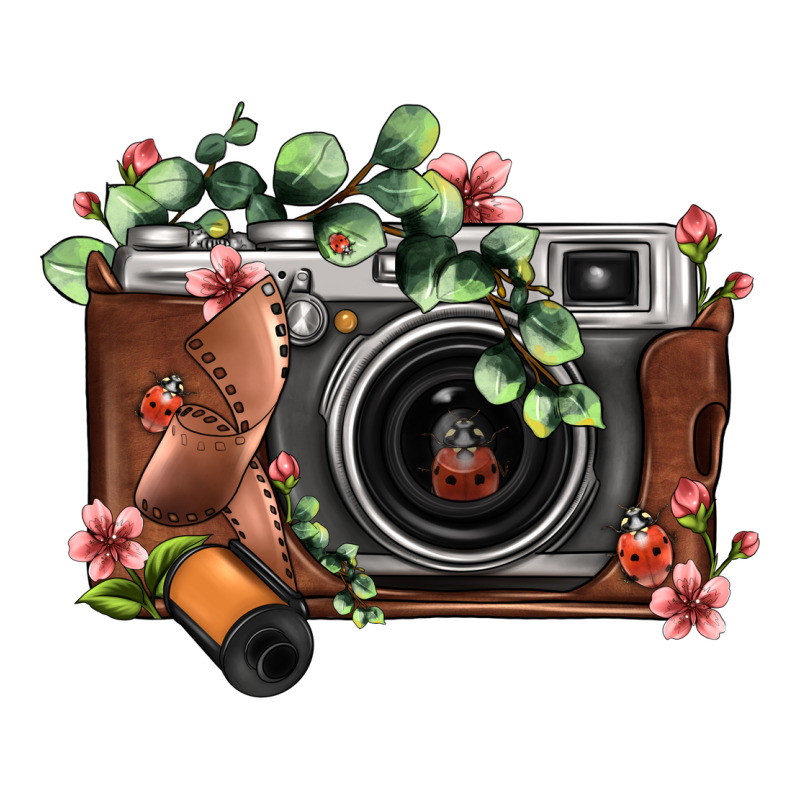 Floral Eucalyptus Film Roll Vintage Camera Long Sleeve Tee by FaDigitalArtStudio | Teevron