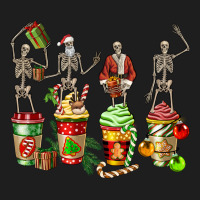 Christmas Skeleton Coffee Cups Classic Tee | Teevron