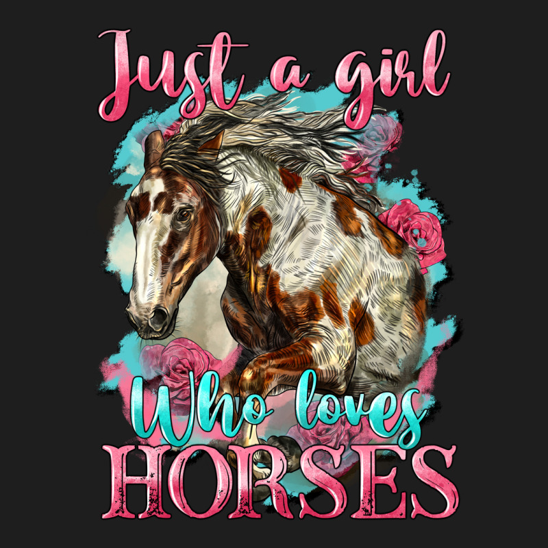 Just A Girl Who Loves Horses Mustang Heavyweight Hoodie by LillyAllenDesigns | Teevron