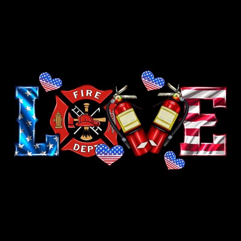Firefighter Love Long Sleeve Tee by HRA Design Shop | Teevron