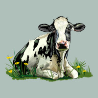 Holstein Cow Sitting Heavyweight Hoodie | Teevron