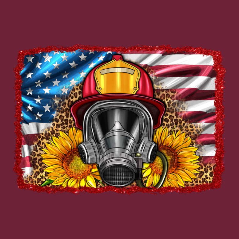 Firefighter Air Mask And Sunflower Long Sleeve Tee by HRA Design Shop | Teevron