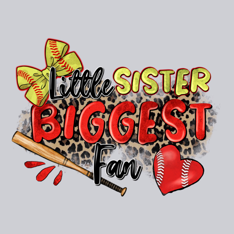 Little Sister Biggest Fan Softball Heavyweight Sweatshirt by Zillion Design Studio | Teevron