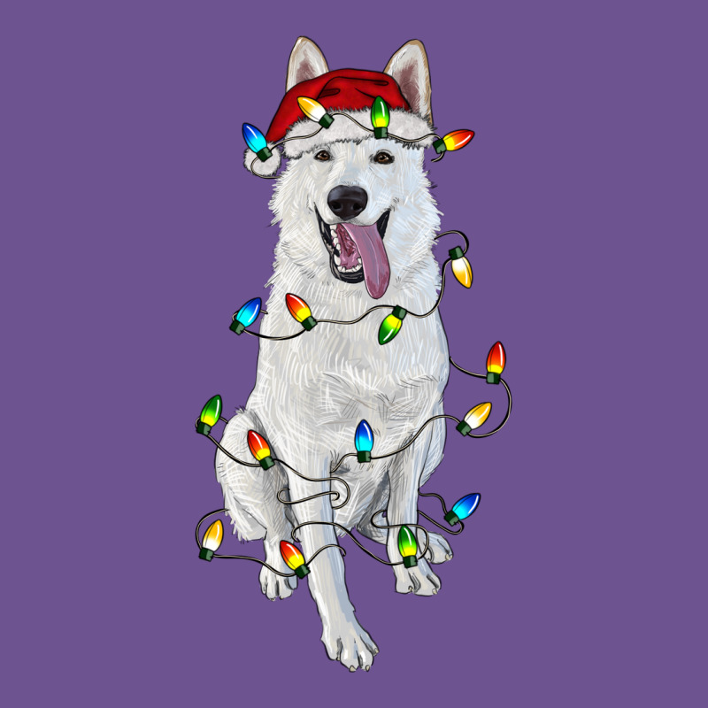 Christmas White Shepherd With Christmas Lights Vintage Tee by RanaPortraitStore | Teevron