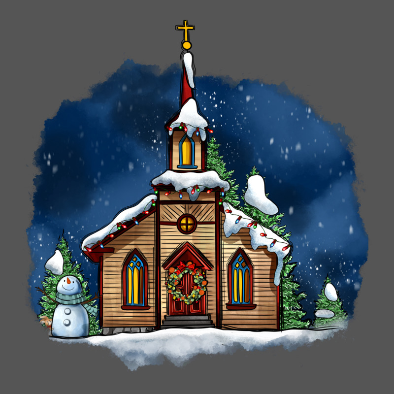 Christmas Church And Snow Zipper Hoodie by AdoDesignShop | Teevron