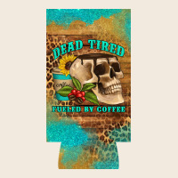 Dead Tired Fueled By Coffee 12 Oz Can Cooler  (slim) Zipper Hoodie | Teevron