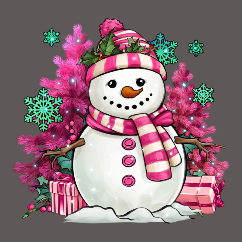 Pink Christmas Snowman Premium Hoodie by MaliasSmallBusiness | Teevron