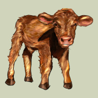 Red Angus Calf Heavyweight Hoodie | Teevron