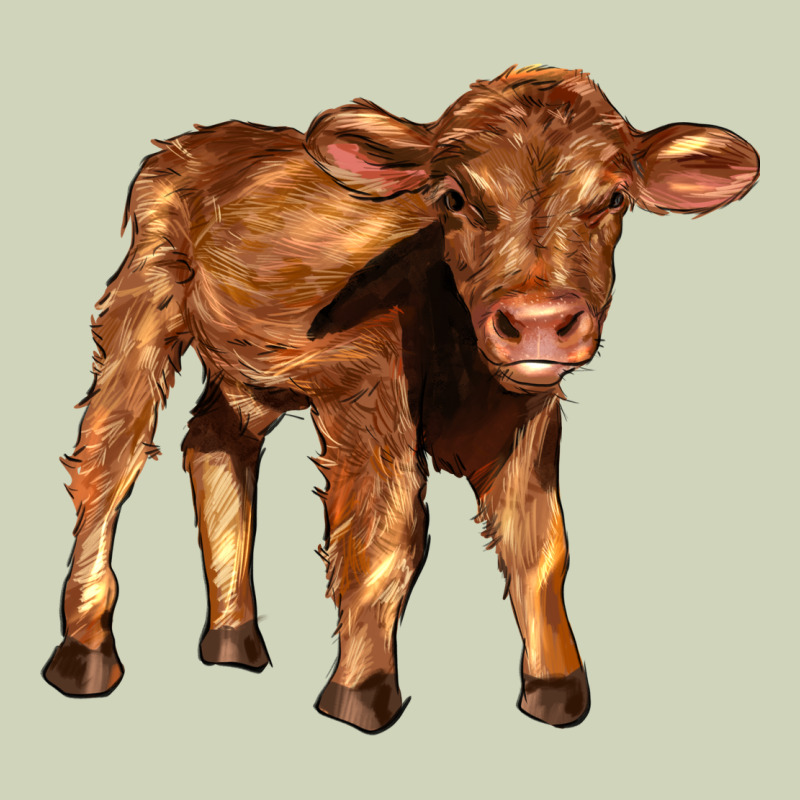 Red Angus Calf Heavyweight Hoodie by LillyAllenDesigns | Teevron
