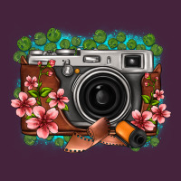 Floral Lotus Leaf Film Roll Vintage Camera Long Sleeve Tee | Teevron
