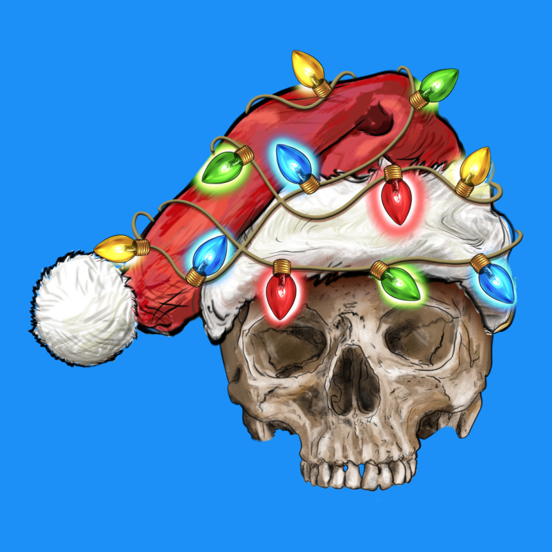 Christmas Skull With Santa Hat Classic Tee by FaDigitalArtStudio | Teevron