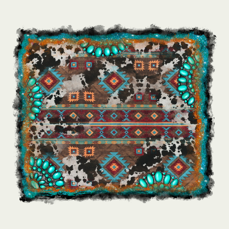 Aztec Background With Gemstone And Cowhide Urban Heavy Tee by RanaPortraitStore | Teevron