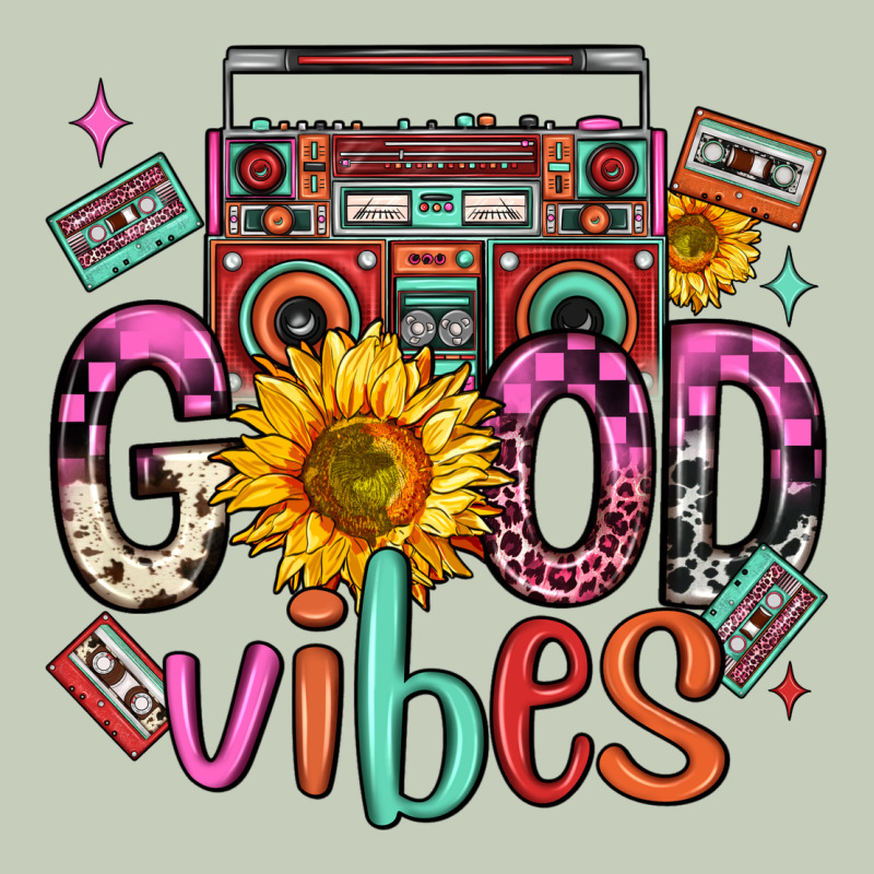 Good Vibes Cassette Boombox Long Sleeve Tee by FaDigitalArtStudio | Teevron
