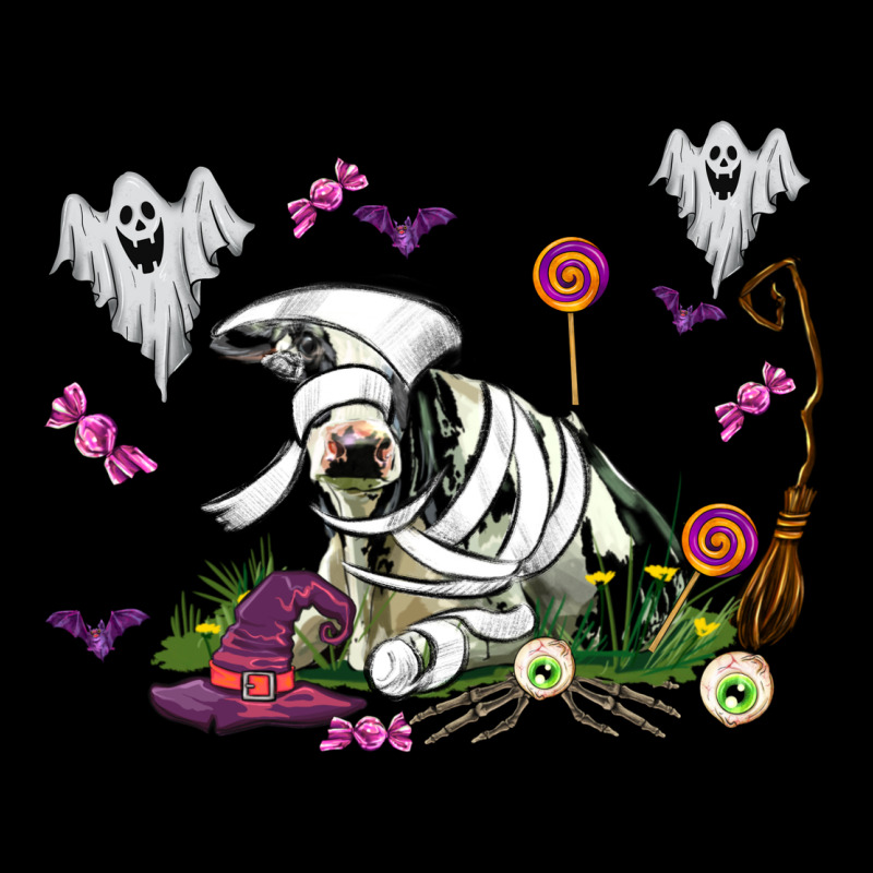 Halloween Cow And Ghosts Ladies Tee by AdoDesignShop | Teevron