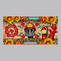 Firefighter Air Mask Sunflower And Elementary License Plate Long Sleeve Tee | Teevron