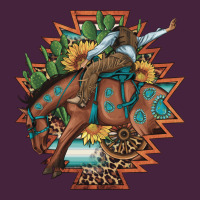 Bucking Bronco Aztec Shape Background Premium Tee | Teevron