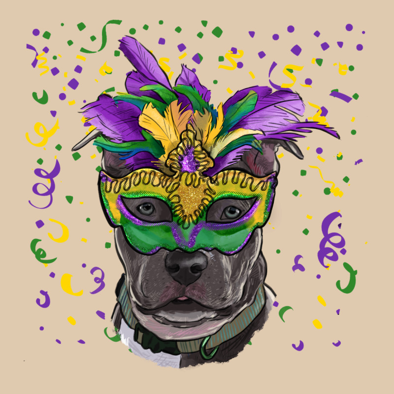 Mardi Gras  Mask Pitbull Heavyweight Sweatshirt by RanaPortraitStore | Teevron