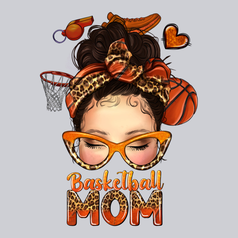 Basketball Messy Bun Mom Heavyweight Sweatshirt by texasbilliewilder | Teevron