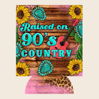 Raised 90's Country Guitar Cactus Sunflower's 12 Oz Can Cooler (regula Zipper Hoodie | Teevron