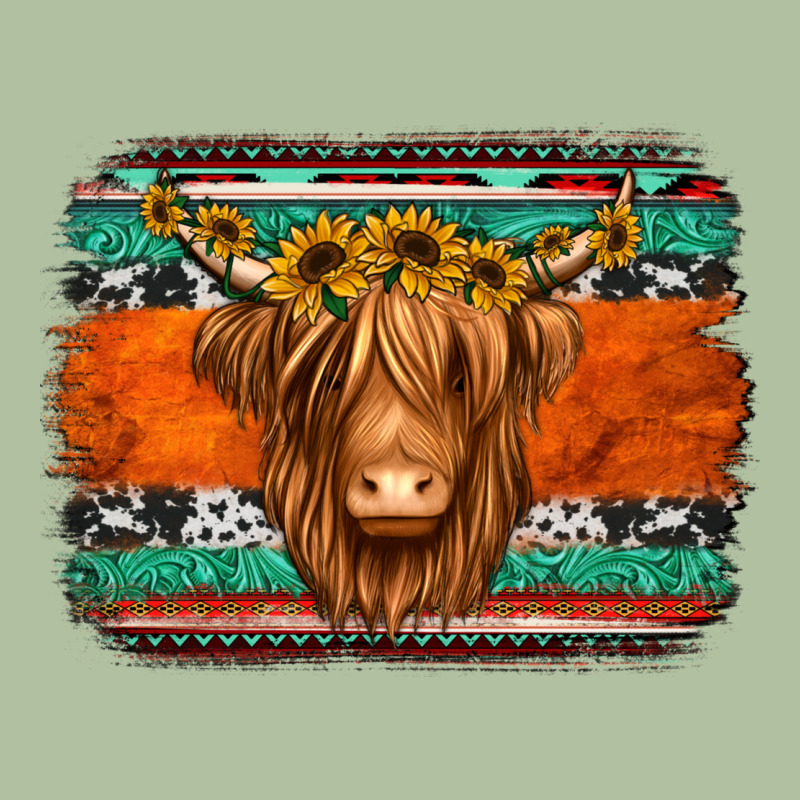 Highland Cow Western Background Urban Hoodie by Jasminsmagicworld | Teevron