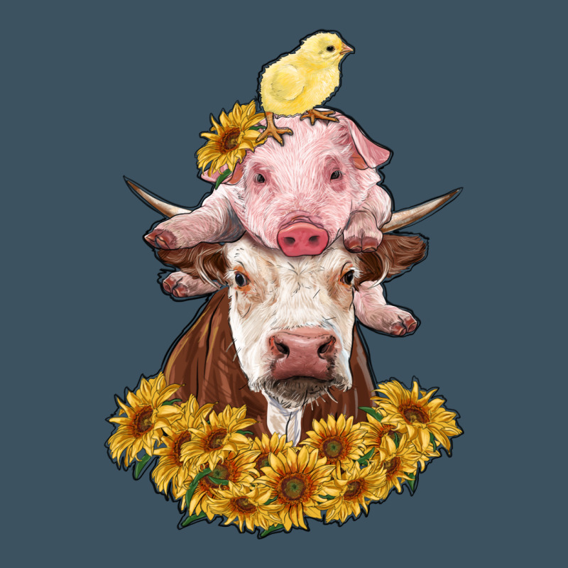 Cow With Pig And Chick Urban Heavy Tee by RanaPortraitStore | Teevron