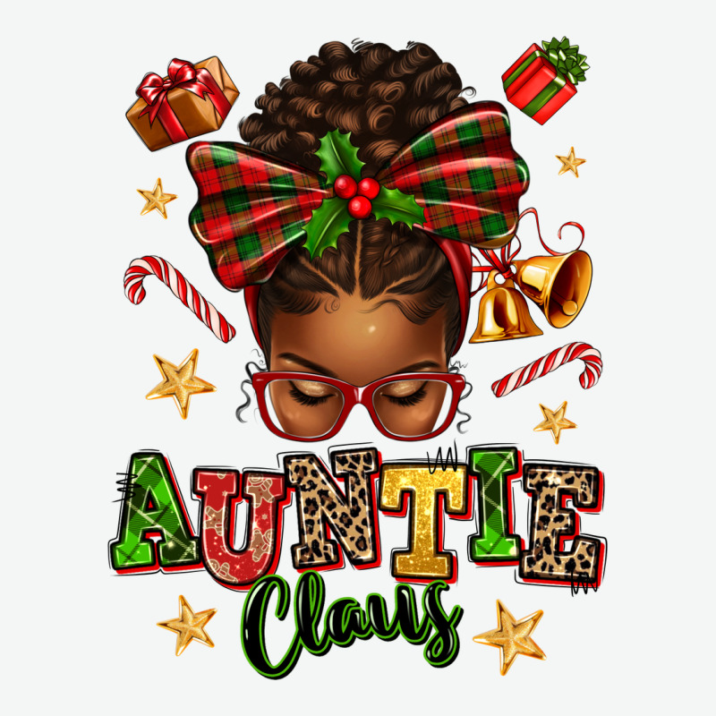 Auntie Claus Afro Messy Bun Urban Heavy Tee by texasbilliewilder | Teevron