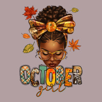 October Girl Afro Woman Fall Vintage Hoodie | Teevron