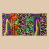 Mardi Gras Brushstrokes Crawfish Fleur De Lis Heavyweight Sweatshirt | Teevron